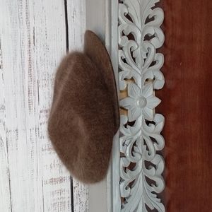 Men's Vintage Brown Angora Fido Flat Cap. One Size.